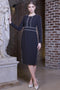 Kate Cooper Straight Dress with Contrast